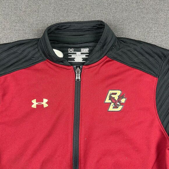 Under Armour Boston College Eagles Jacket Mens Small Full Zip Track Pockets - Picture 3 of 9
